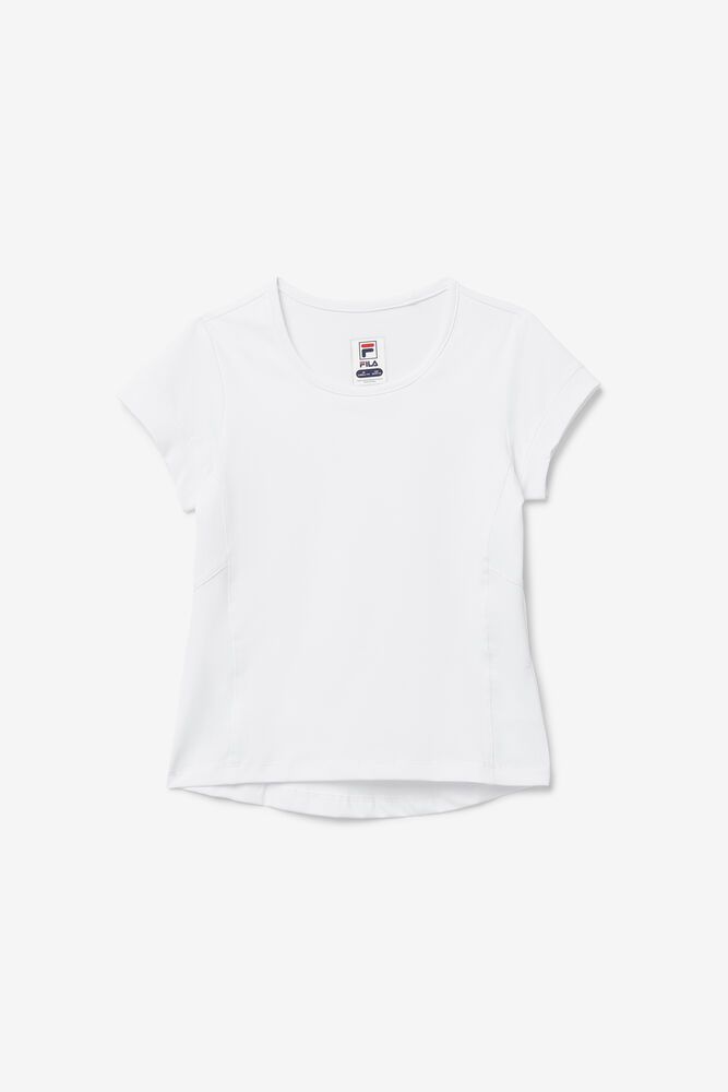 Fila T-Shirt Girls' Core Short Sleeve Top Kids White - India FLT-964531